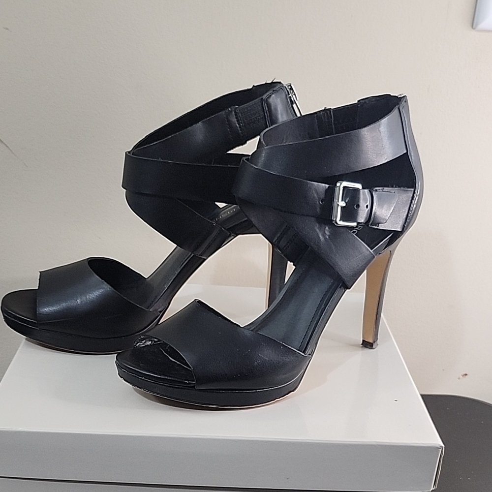 Marc Fisher Black Strappy Heels